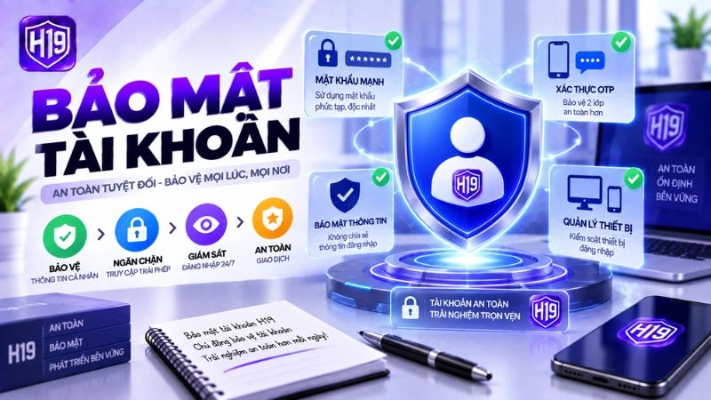 Bảo Mật Tài Khoản H19 – Các Bước Nên Thiết Lập