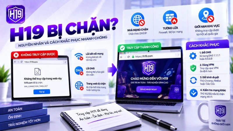 H19 Bị Chặn – Nguyên Nhân & Cách Khắc Phục Truy Cập