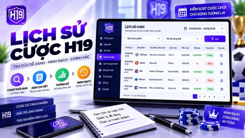 Lịch Sử Cược H19 – Cách Xem & Kiểm Tra Phiên Cược